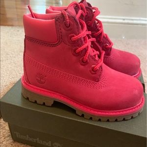 Little Girls sz 7 Pink Timberland Boots